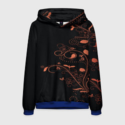 Толстовка-худи мужская Китайский орнамент, цвет: 3D-синий