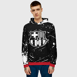 Толстовка-худи мужская Barcelona краски белые, цвет: 3D-красный — фото 2