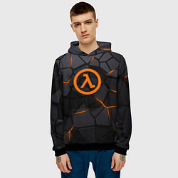 Толстовка-худи мужская Half Life - armor, цвет: 3D-черный — фото 2