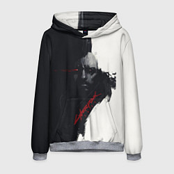 Толстовка-худи мужская Cyberpunk 2077, цвет: 3D-меланж