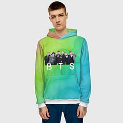 Толстовка-худи мужская BTS kpop, цвет: 3D-белый — фото 2