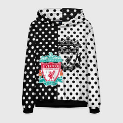 Мужская толстовка Liverpool черно белые точки