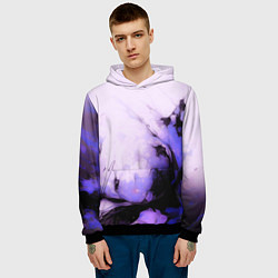 Толстовка-худи мужская Взрывной индиго светлый, цвет: 3D-черный — фото 2
