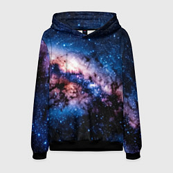 Толстовка-худи мужская Фантастический космос звёзды и туманности, цвет: 3D-черный
