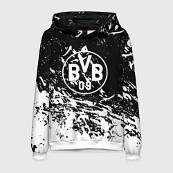Толстовка-худи мужская Borussia белые краски, цвет: 3D-белый
