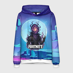 Толстовка-худи мужская Рейвен Fortnite, цвет: 3D-белый