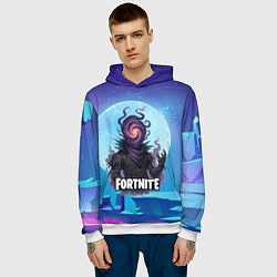 Толстовка-худи мужская Рейвен Fortnite, цвет: 3D-белый — фото 2