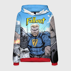 Толстовка-худи мужская Fallout 7, цвет: 3D-красный