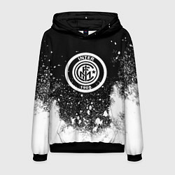 Толстовка-худи мужская Inter белый всплеск краско, цвет: 3D-черный