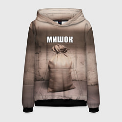 Толстовка-худи мужская Мишок, цвет: 3D-черный