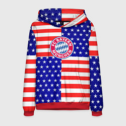 Толстовка-худи мужская Бавария Мюнхен сша паттерн, цвет: 3D-красный