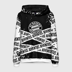 Толстовка-худи мужская Бавария Мюнхен x Ювентус, цвет: 3D-белый