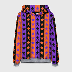 Мужская толстовка Звёзды Хэллоуина паттерн полосатый