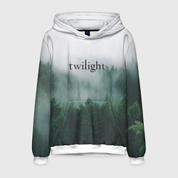Толстовка-худи мужская Twilight forest, цвет: 3D-белый