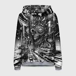 Мужская толстовка Cyber urban skull - ai art fantasy
