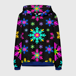 Мужская толстовка Снежинки ретро