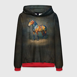 Толстовка-худи мужская Конь Ренессанс, цвет: 3D-красный