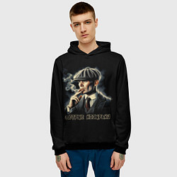 Толстовка-худи мужская Острые козырьки Шелби, цвет: 3D-черный — фото 2
