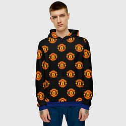 Толстовка-худи мужская Manchester United Pattern, цвет: 3D-синий — фото 2