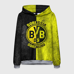 Толстовка-худи мужская Borussia Dortmund, цвет: 3D-меланж