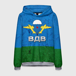 Толстовка-худи мужская Флаг ВДВ, цвет: 3D-меланж