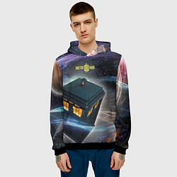 Толстовка-худи мужская Police Box, цвет: 3D-черный — фото 2