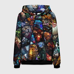 Толстовка-худи мужская Dota 2: All Pick, цвет: 3D-черный