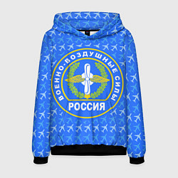 Толстовка-худи мужская ВВС России, цвет: 3D-черный