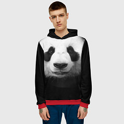 Толстовка-худи мужская Взгляд панды, цвет: 3D-красный — фото 2