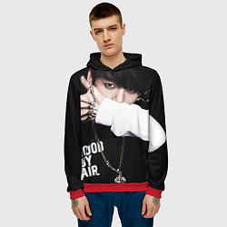 Толстовка-худи мужская BTS: Hood by air, цвет: 3D-красный — фото 2