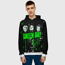 Толстовка-худи мужская Green Day: Acid Colour, цвет: 3D-белый — фото 2