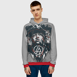 Толстовка-худи мужская Linkin Park: My Style, цвет: 3D-красный — фото 2