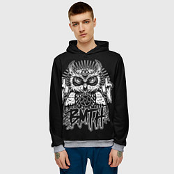 Толстовка-худи мужская BMTH Owl, цвет: 3D-меланж — фото 2