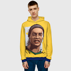 Толстовка-худи мужская Ronaldinho Art, цвет: 3D-синий — фото 2