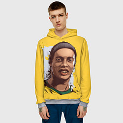 Толстовка-худи мужская Ronaldinho Art, цвет: 3D-меланж — фото 2