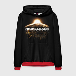 Толстовка-худи мужская Nickelback: No fixed address цвета 3D-красный — фото 1