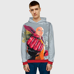 Толстовка-худи мужская One Punch Man Fist, цвет: 3D-красный — фото 2