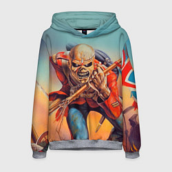 Толстовка-худи мужская Iron Maiden: Crash arrow, цвет: 3D-меланж