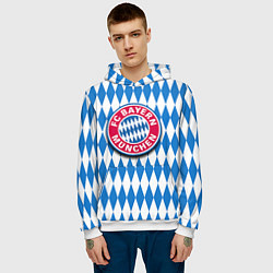 Толстовка-худи мужская FC Bayern Munchen, цвет: 3D-белый — фото 2