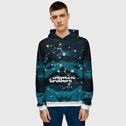 Толстовка-худи мужская Chemical Brothers: Space, цвет: 3D-белый — фото 2