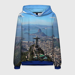 Толстовка-худи мужская Рио-де-Жанейро, цвет: 3D-синий