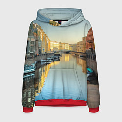 Толстовка-худи мужская Питер, цвет: 3D-красный
