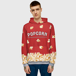 Толстовка-худи мужская Popcorn, цвет: 3D-меланж — фото 2