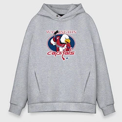 Толстовка оверсайз мужская Washington Capitals Hockey, цвет: меланж