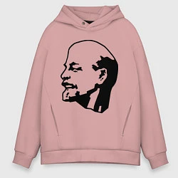 Толстовка оверсайз мужская Ленин: скульптура, цвет: пыльно-розовый