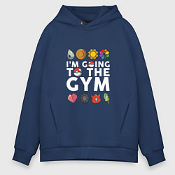 Мужское худи оверсайз Pokemon Im going to the gym (white)