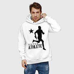 Толстовка оверсайз мужская Лёгкая атлетика, цвет: белый — фото 2