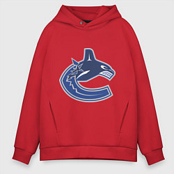 Толстовка оверсайз мужская Vancouver Canucks, цвет: красный
