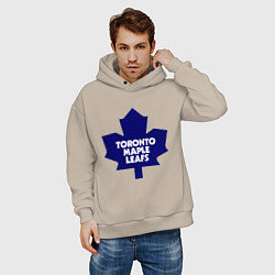 Толстовка оверсайз мужская Toronto Maple Leafs, цвет: миндальный — фото 2