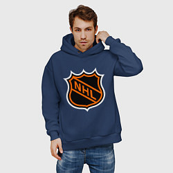 Толстовка оверсайз мужская NHL, цвет: тёмно-синий — фото 2
